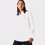Men Lacoste V0ZN1494 White 001 Regular Fit Premium Cotton Shirt