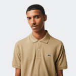 Men Lacoste V0ZN150 Beige CB8 Original L.12.12 Polo - Image 2