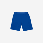 Men Lacoste V0ZN1512 Blue White EMJ Branded Cotton Fleece Indoor Shorts - Image 2