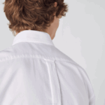 Men Lacoste V0ZN1526 White 001 Regular Fit Oxford Cotton Shirt - Image 6
