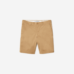 Men Lacoste V0ZN1529 Beige 02S Slim Fit Stretch Cotton Bermuda Shorts - Image 5