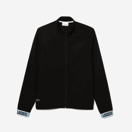 Men Lacoste V0ZN1530 Black 031 High-Neck Organic Cotton Zip Sweatshirt