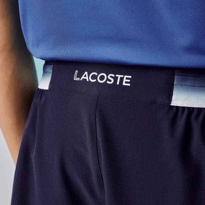 Men Lacoste V0ZN1532 Blue 78X SPORT x Novak Djokovic Light Stretch Shorts - Image 6