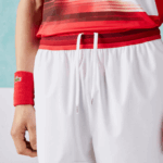 Men Lacoste V0ZN1533 White 001 SPORT x Novak Djokovic Light Stretch Shorts - Image 4