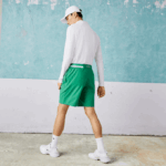 Men Lacoste V0ZN1534 Green LDM SPORT x Novak Djokovic Light Stretch Shorts - Image 4