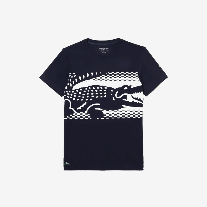 Men Lacoste V0ZN153 Navy Blue 166 Tennis x Novak Djokovic T-Shirt - Image 4