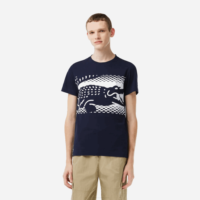 Men Lacoste V0ZN153 Navy Blue 166 Tennis x Novak Djokovic T-Shirt - Image 1