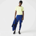 Men Lacoste V0ZN1544 Blue Flashy Yellow White 8Q6 SPORT Layered Shorts - Image 7