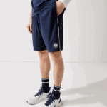Men Lacoste V0ZN1546 White Navy Blue R20 SPORT French Open Edition Lightweight Stretch Shorts - Image 4