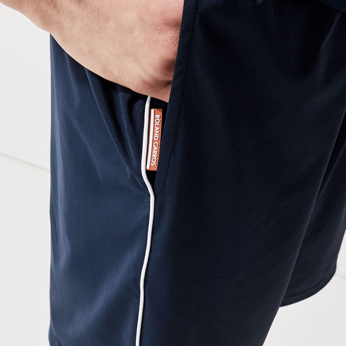 Men Lacoste V0ZN1546 White Navy Blue R20 SPORT French Open Edition Lightweight Stretch Shorts - Image 7