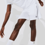 Men Lacoste V0ZN1547 White Navy Blue AJ0 SPORT French Open Edition Lightweight Stretch Shorts - Image 2