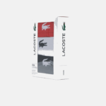 Men Lacoste V0ZN1548 Black Red White TR2 Branded Contrast Crocodile Boxer Brief 3-Pack - Image 5