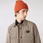Men Lacoste V0ZN1549 Beige Navy Khaki Green 87E Check Print Water-Repellent Overshirt - Image 6