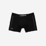 Men Lacoste V0ZN1557 Black White 258 Breathable Technical Mesh Trunk - Image 5