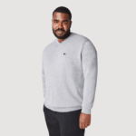 Men Lacoste V0ZN1568 Grey Chine CCA V-Neck Organic Cotton Sweater - Image 8