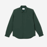 Men Lacoste V0ZN1570 Green 5HX Water-Resistant Overshirt - Image 4