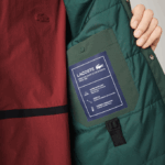 Men Lacoste V0ZN1570 Green 5HX Water-Resistant Overshirt - Image 5