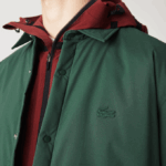 Men Lacoste V0ZN1570 Green 5HX Water-Resistant Overshirt - Image 6