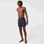 Men Lacoste V0ZN1578 Navy Blue VUC Ultra-Soft Cotton Boxer 3-Pack - Image 2