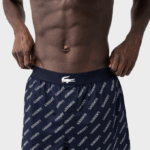 Men Lacoste V0ZN1578 Navy Blue VUC Ultra-Soft Cotton Boxer 3-Pack - Image 7