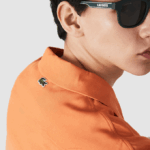 Men Lacoste V0ZN1584 Orange White Yellow Z81 LIVE Relaxed Fit Gradated Print Shirt - Image 6