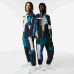 Men Lacoste V0ZN1586 Multicolor C50 Water-Repellent Patchwork Trackpants