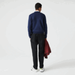 Men Lacoste V0ZN1587 Black 031 Organic Cotton Gabardine Chinos - Image 3
