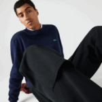 Men Lacoste V0ZN1587 Black 031 Organic Cotton Gabardine Chinos - Image 4