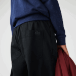 Men Lacoste V0ZN1587 Black 031 Organic Cotton Gabardine Chinos - Image 8