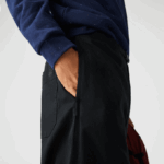 Men Lacoste V0ZN1587 Black 031 Organic Cotton Gabardine Chinos - Image 9