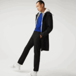 Men Lacoste V0ZN1588 Black 031 Slim Fit Light Water-Resistant Chinos