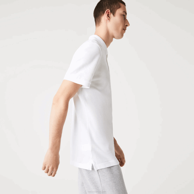 Men Lacoste V0ZN158 White 001 Original L.12.12 Slim Fit Polo - Image 4