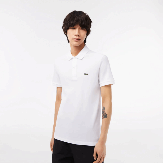 Men Lacoste V0ZN158 White 001 Original L.12.12 Slim Fit Polo - Image 1