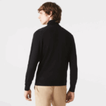 Men Lacoste V0ZN1591 Black 031 Turtleneck Merino Wool Sweater - Image 2