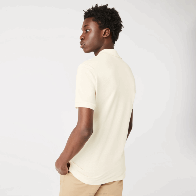 Men Lacoste V0ZN159 White XFJ Original L.12.12 Slim Fit Polo - Image 3