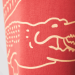 Men Lacoste V0ZN1608 Red 67G Crocodile Print Fleece Shorts - Image 7