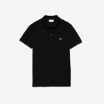 Men Lacoste V0ZN160 Black 031 Original L.12.12 Slim Fit Polo - Image 3