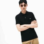 Men Lacoste V0ZN160 Black 031 Original L.12.12 Slim Fit Polo - Image 4