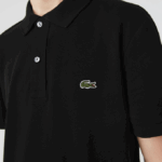 Men Lacoste V0ZN160 Black 031 Original L.12.12 Slim Fit Polo - Image 5
