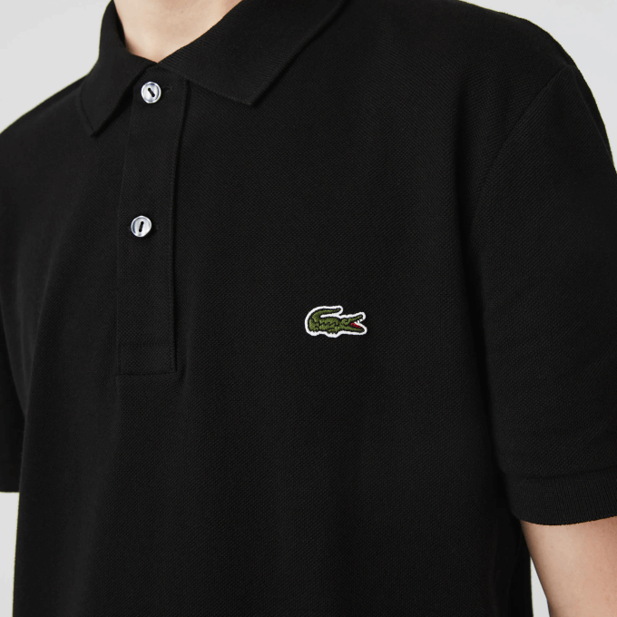 Men Lacoste V0ZN160 Black 031 Original L.12.12 Slim Fit Polo - Image 5