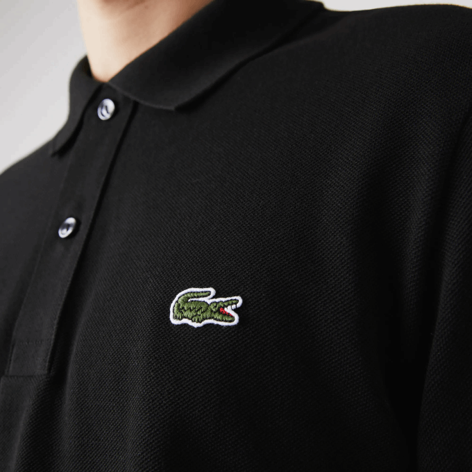 Men Lacoste V0ZN160 Black 031 Original L.12.12 Slim Fit Polo - Image 6