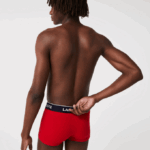 Men Lacoste V0ZN1610 Navy Blue Red Navy Blue W64 Casual Boxer Brief 3-Pack - Image 3