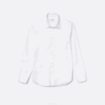 Men Lacoste V0ZN1614 White 001 Regular Fit Cotton Poplin Shirt - Image 3