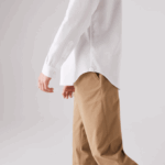 Men Lacoste V0ZN1614 White 001 Regular Fit Cotton Poplin Shirt - Image 4