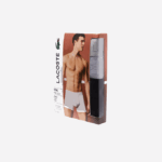 Men Lacoste V0ZN1616 Black Grey Chine SNP L.12.12 Pique Boxer Briefs 2-Pack - Image 6