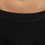 Men Lacoste V0ZN1616 Black Grey Chine SNP L.12.12 Pique Boxer Briefs 2-Pack - Image 7