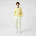 Men Lacoste V0ZN1617 Yellow 107 Organic Cotton Crew Neck Sweater