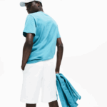 Men Lacoste V0ZN1618 White 001 Regular Fit Cotton Gabardine Bermuda Shorts - Image 3