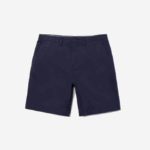 Men Lacoste V0ZN1619 Navy Blue 166 Regular Fit Cotton Gabardine Bermuda Shorts - Image 4