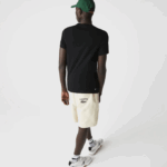 Men Lacoste V0ZN161 Black White 258 SPORT 3D Print Crocodile Breathable Jersey T-Shirt - Image 3